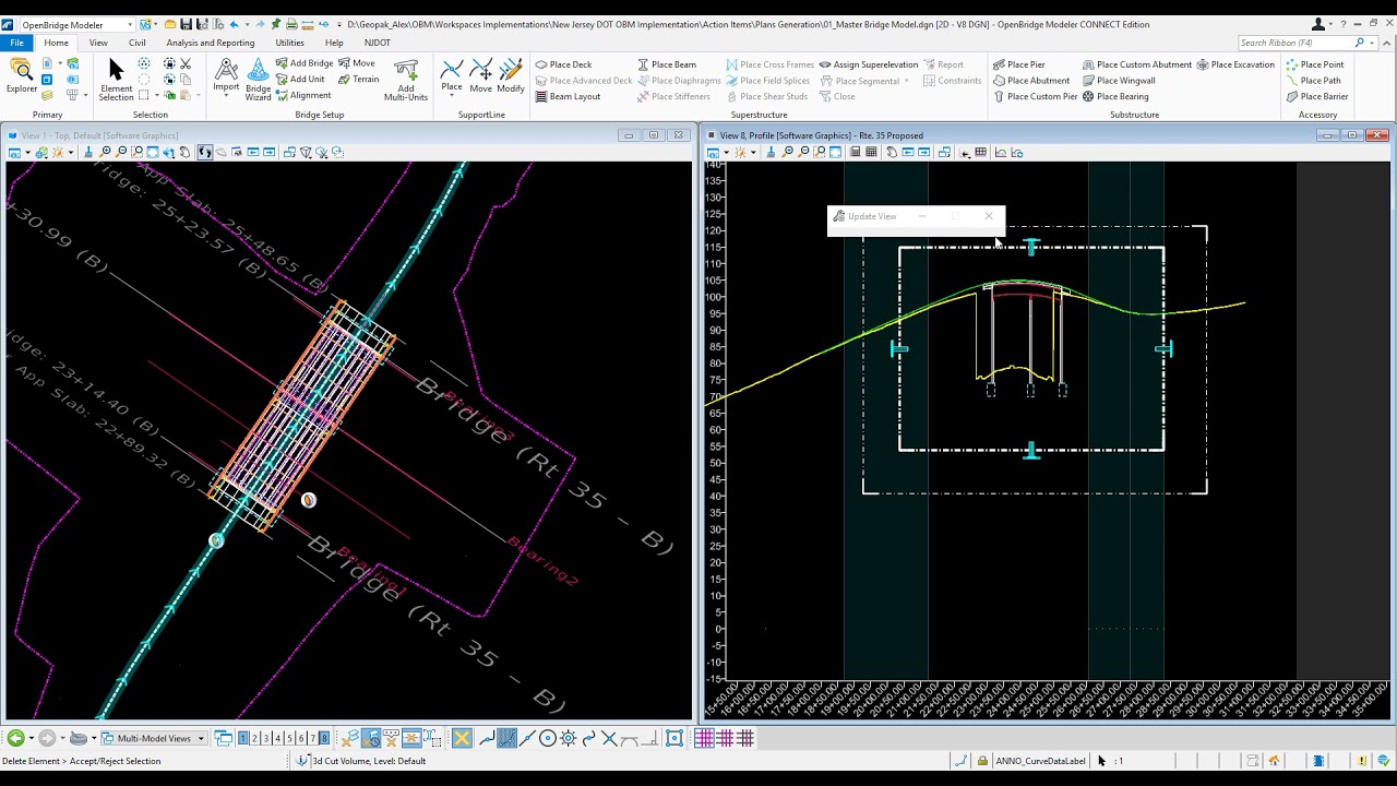 NJDOT Bridge Profile and Cross Section Sheet