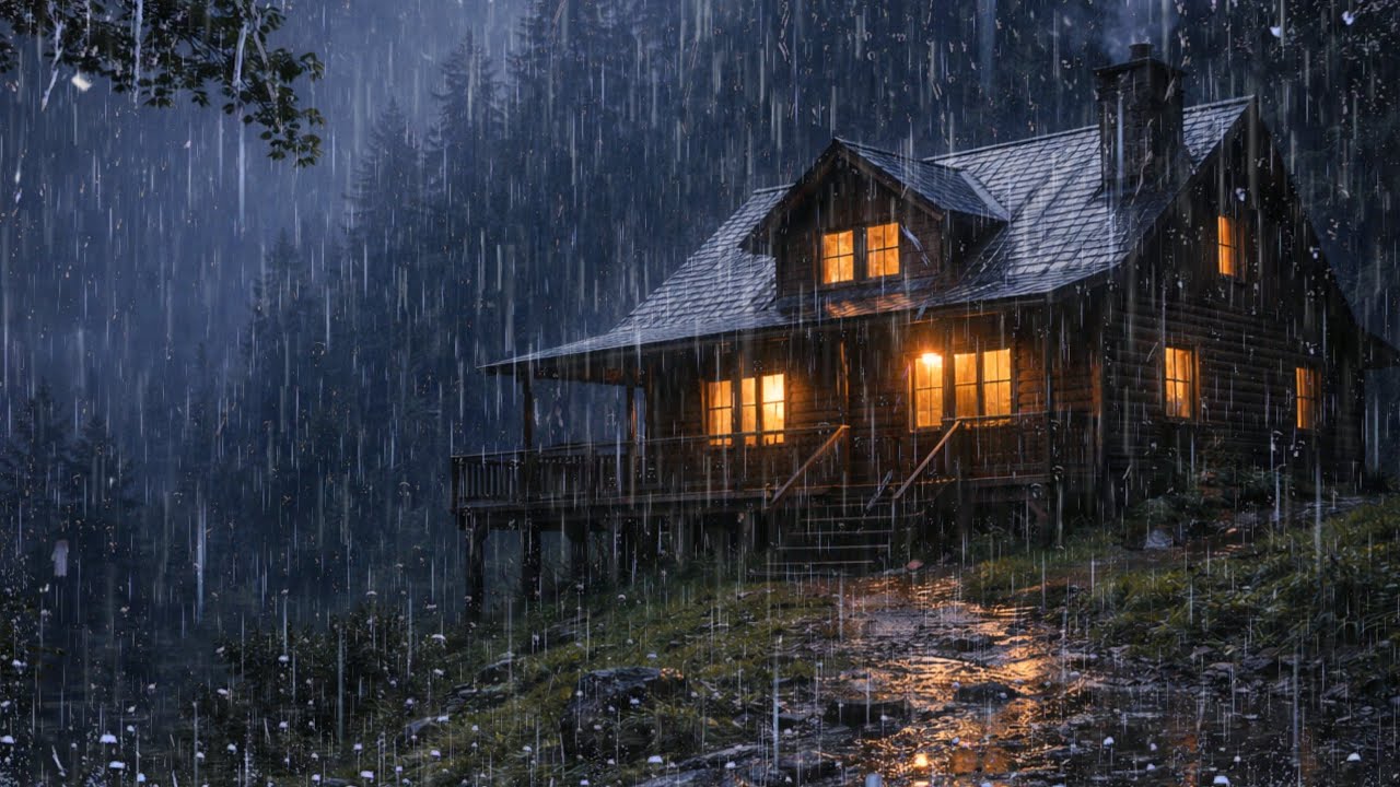 Relaxing Sleep with Heavy Rain Sounds - Relaxing Rain Sounds for Insomnia Relief