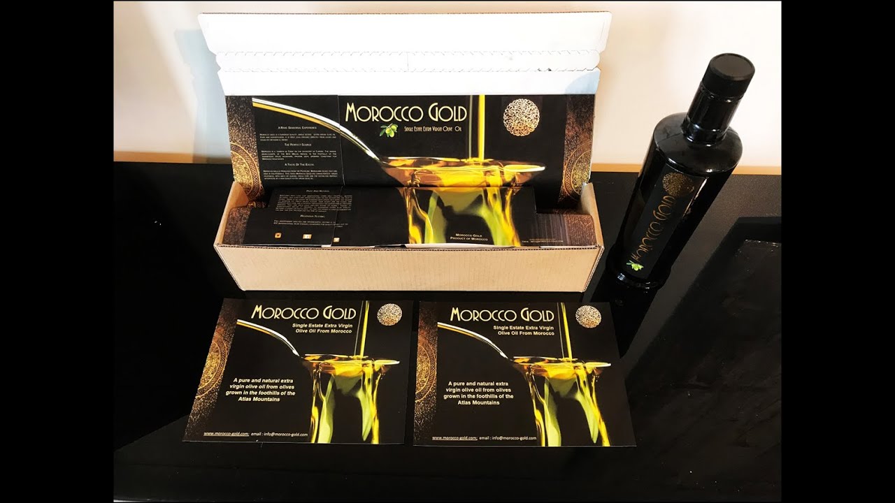 Morocco Gold Luxury Packaging For A Luxury Extra Virgin Olive Oil
