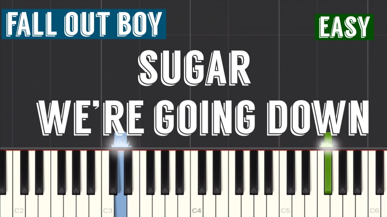 Fall Out Boy - Sugar, We’re Goin Down Piano Tutorial | Easy