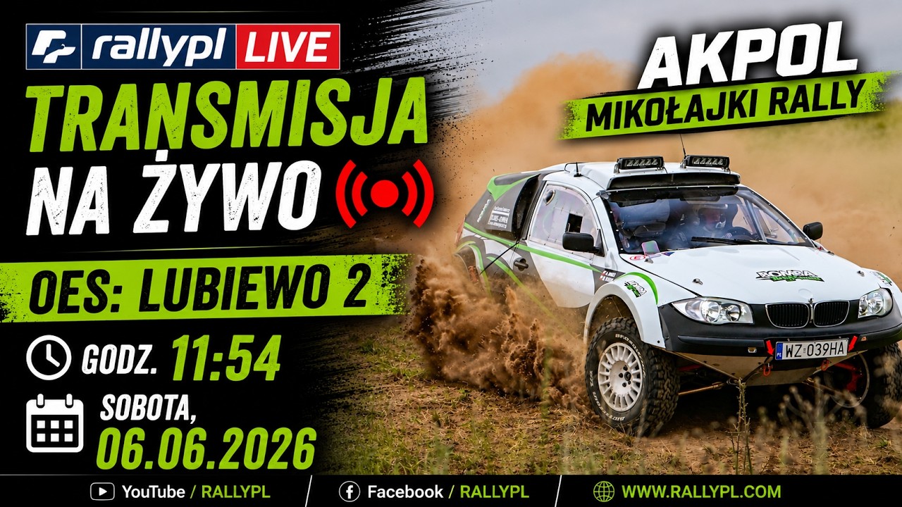 🎥 LIVE: AKPOL Mikołajki Rally 2026 - OS Lubiewo