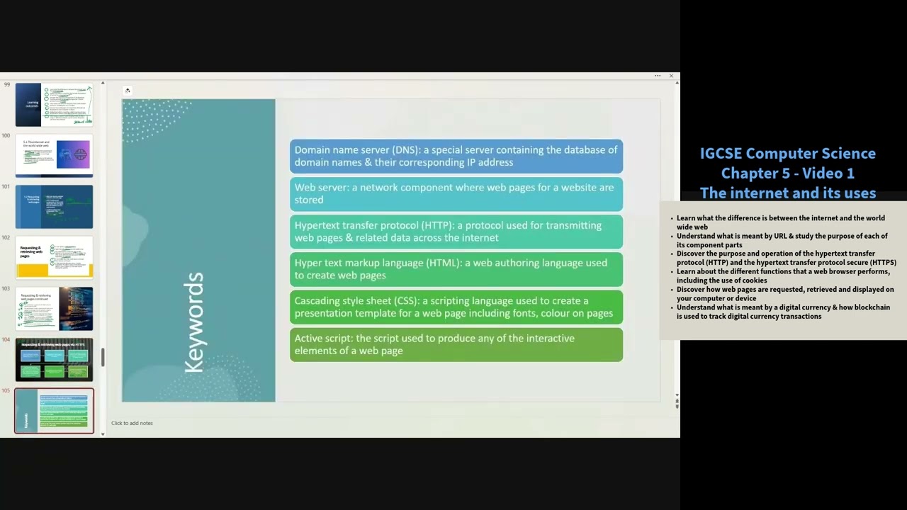 IGCSE Computer Science Chapter | The Internet and its uses
