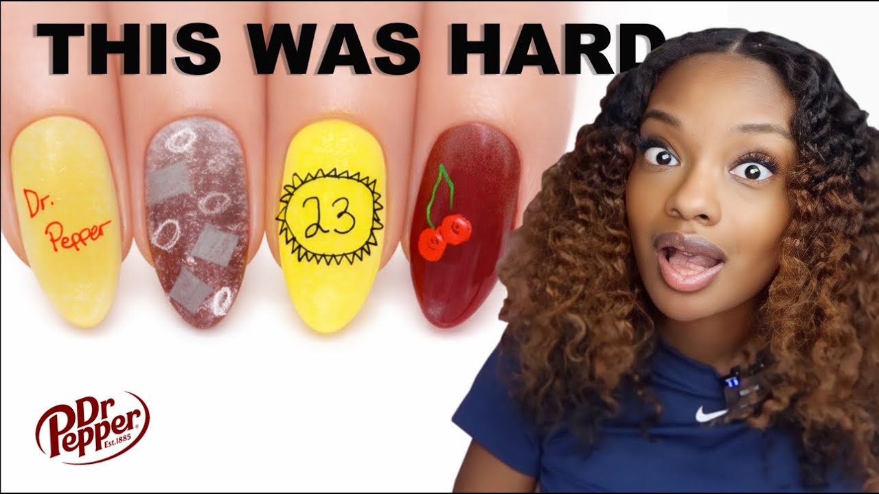 My Husband Drew Dr Pepper Nails and I Tried to Recreate Them 😳