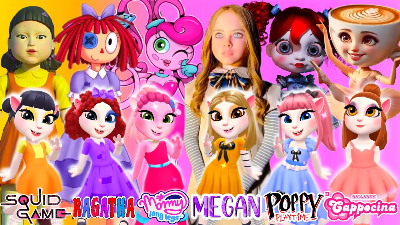 Angela 2 || Ragatha Vs Mommy Long Legs Vs Balerina Capuchina Vs Poppy Vs Squid Game Vs M3gan ||