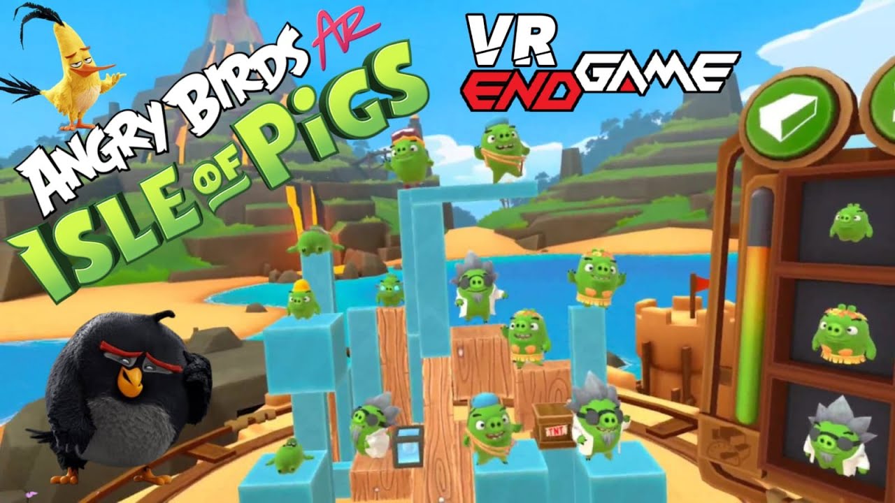 Create own custom levels for more fun, Angry Bird VR Isle of Pigs gameplay Custom level....#vrvideo
