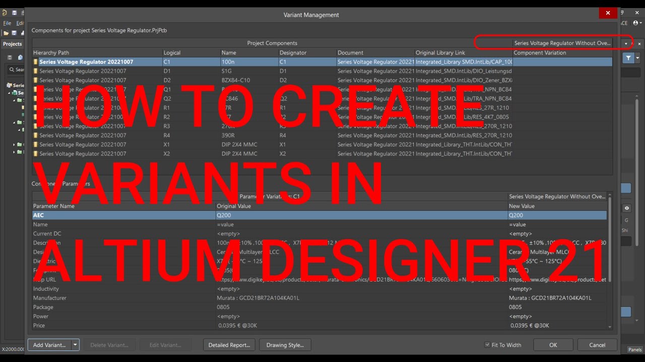 Altium Designer Tutorial 16: How to Create Variants in Altium Designer 21.