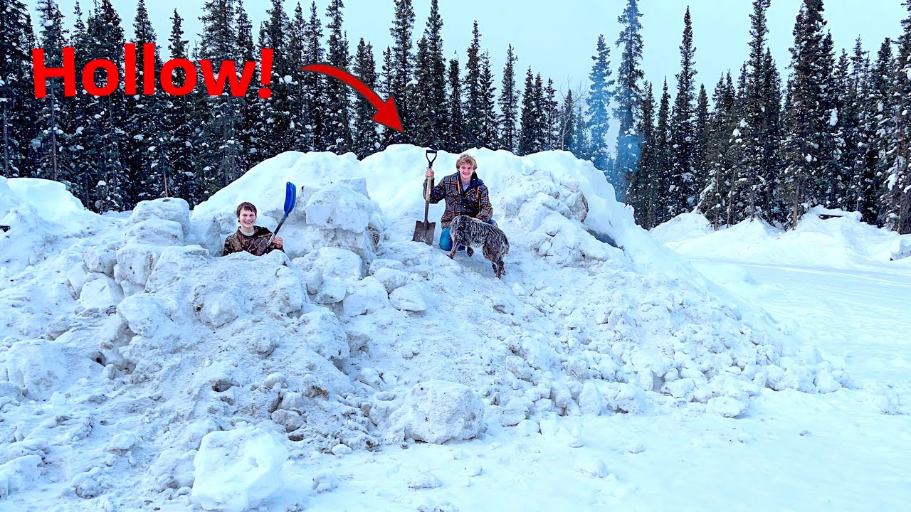 I Built a Huge Snow cave and Slept in it!! (Fire went Wrong)