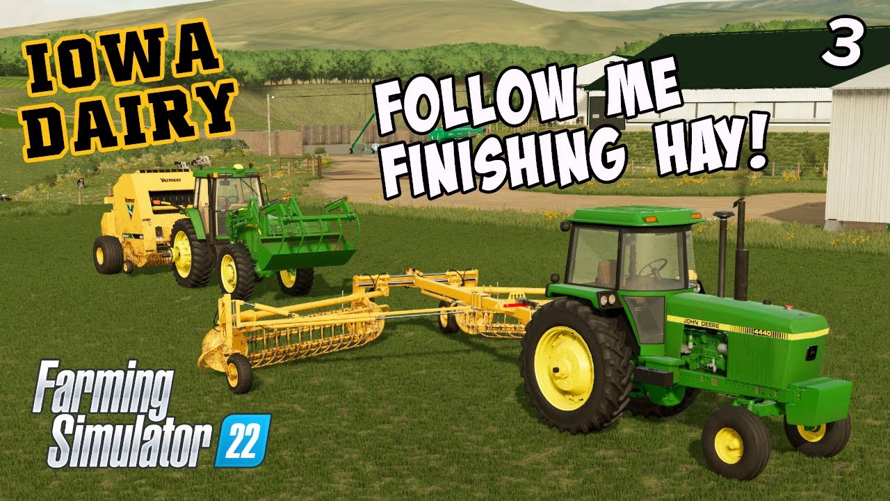 Feed Crisis Averted! Trying out FollowMe to speed up haying! - IOWA DAIRY -UMRV EP3 - FS22