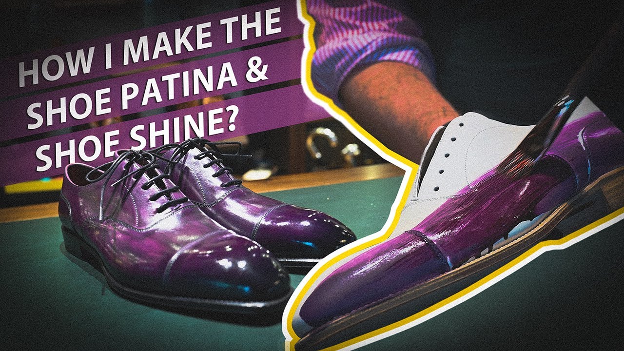 How i make the royal purple shoe patina and mirror shine.