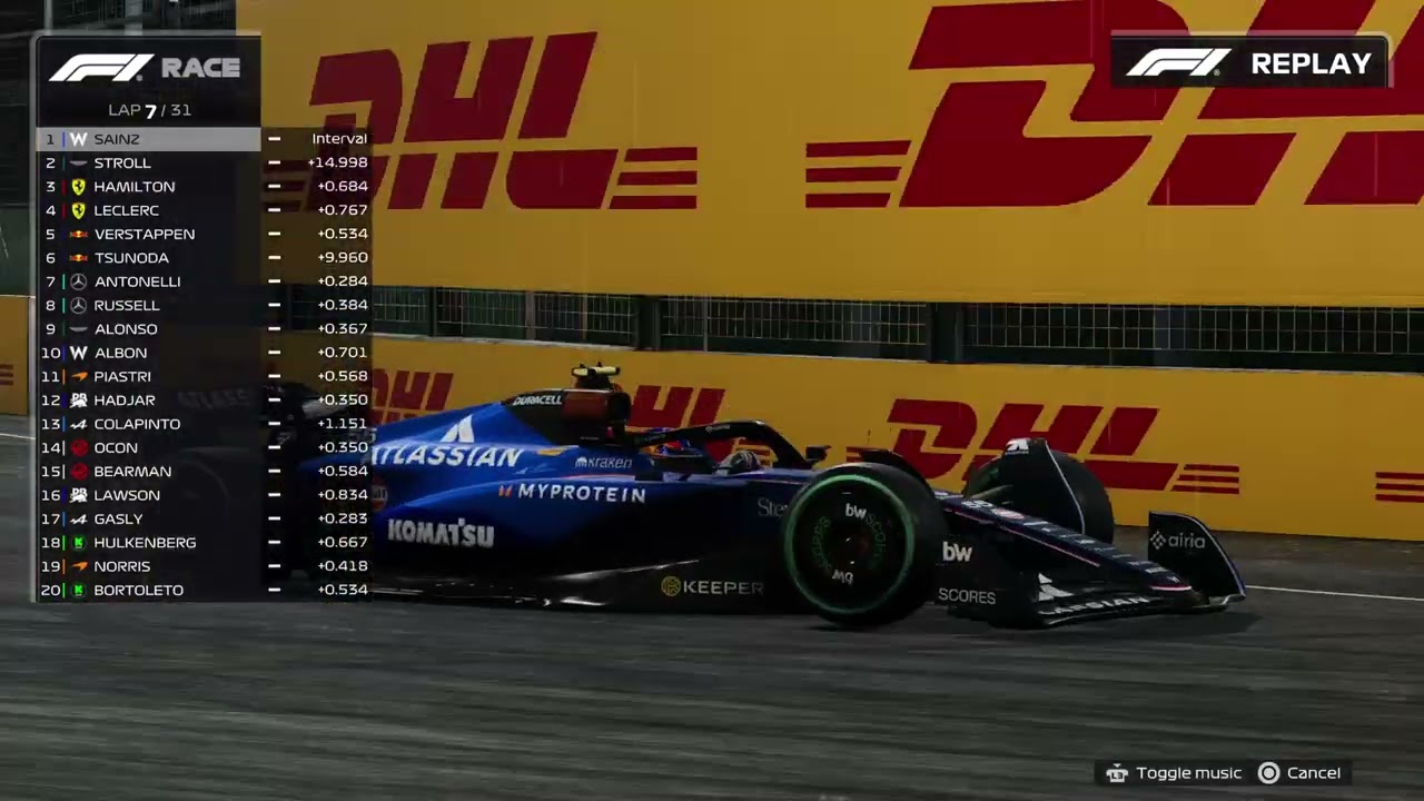 My practice Grand Prix race on Singapore