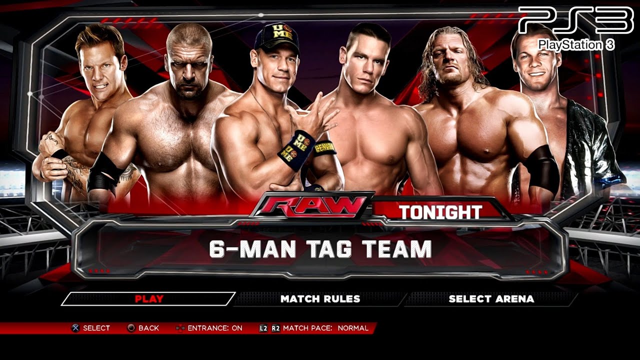 WWE 2K14 PS3 — JohnCena,TripleH и ChrisJericho против JohnCenaRT,TripleHRT иChrisJerichoRT — кома...