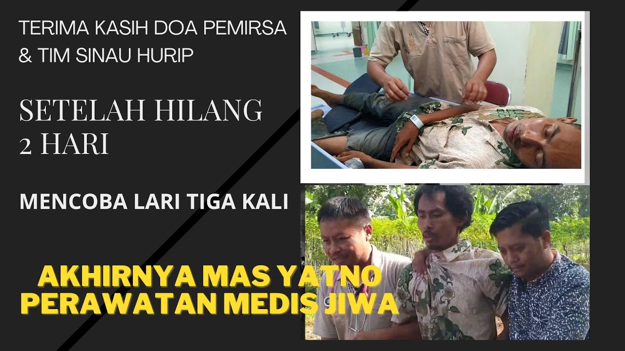 TERIMA KASIH DOA PEMIRSA SPESIAL THANKS TO @SinauHurip , AKHIRNYA MAS SUYATNO BERHASIL DIRUJUK RS