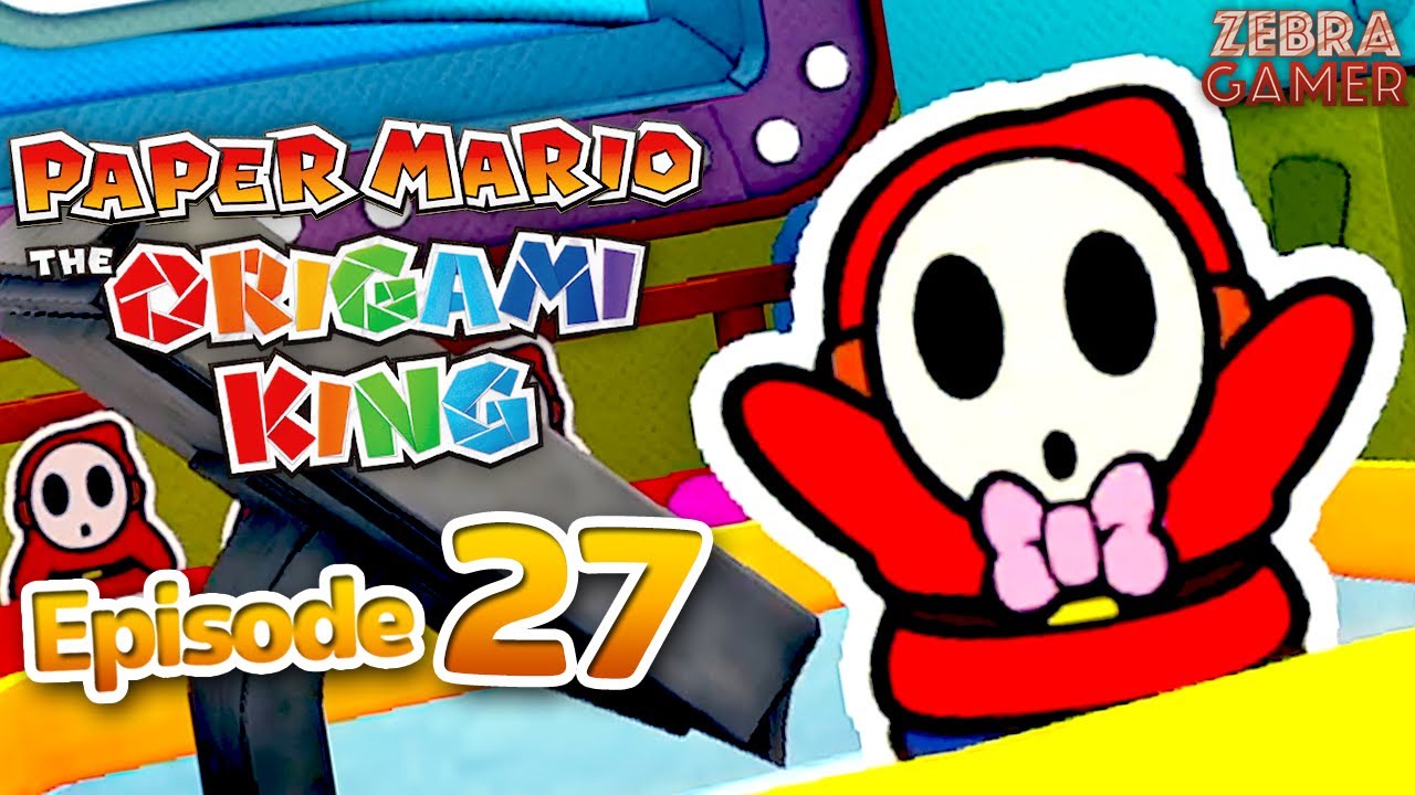 Paper Mario: The Origami King Gameplay Part 27 - Shy Guys Finish Last! Spring of Rainbows!