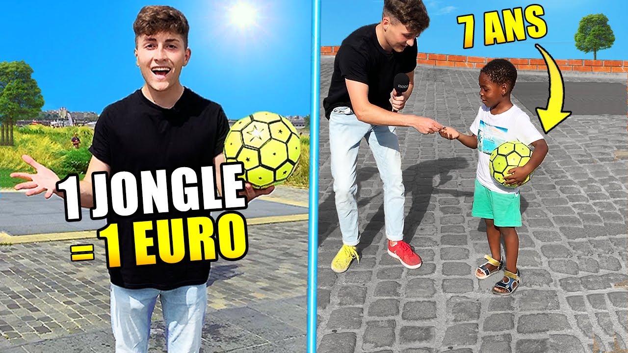STAR FREESTYLE TE DONNE 1€ PAR JONGLE ! ( Cet enfant de 7 ans a aussi gagné ! )