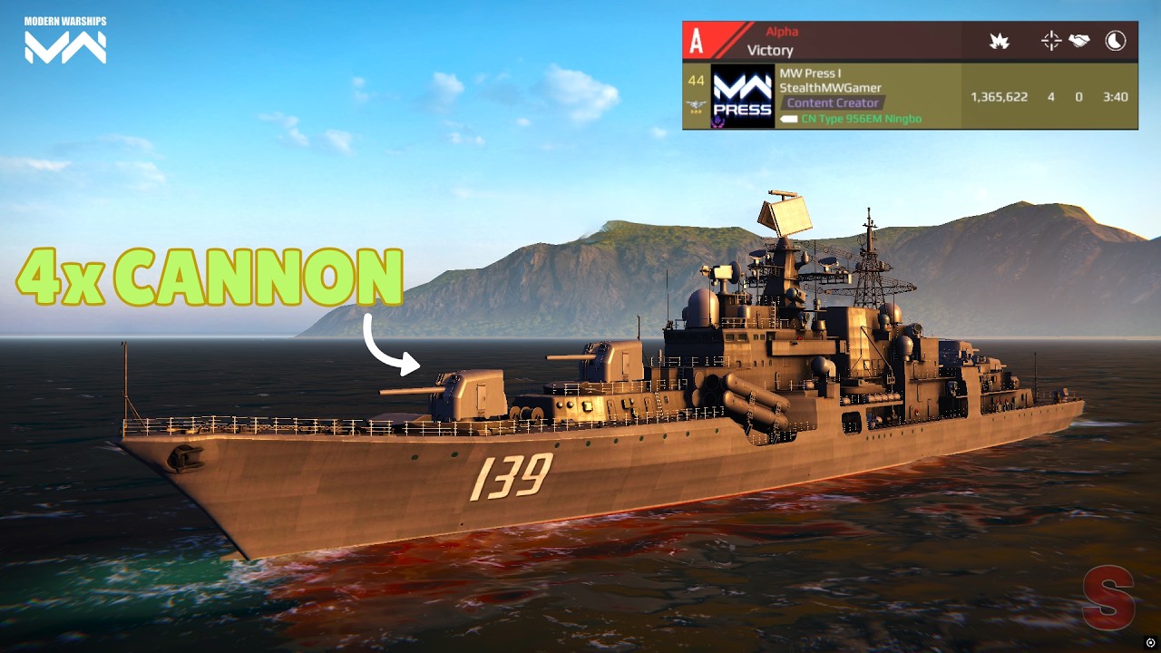 4x Cannon Destroyer Is Good Or Bad 😯 | Modern Warships Gameplay