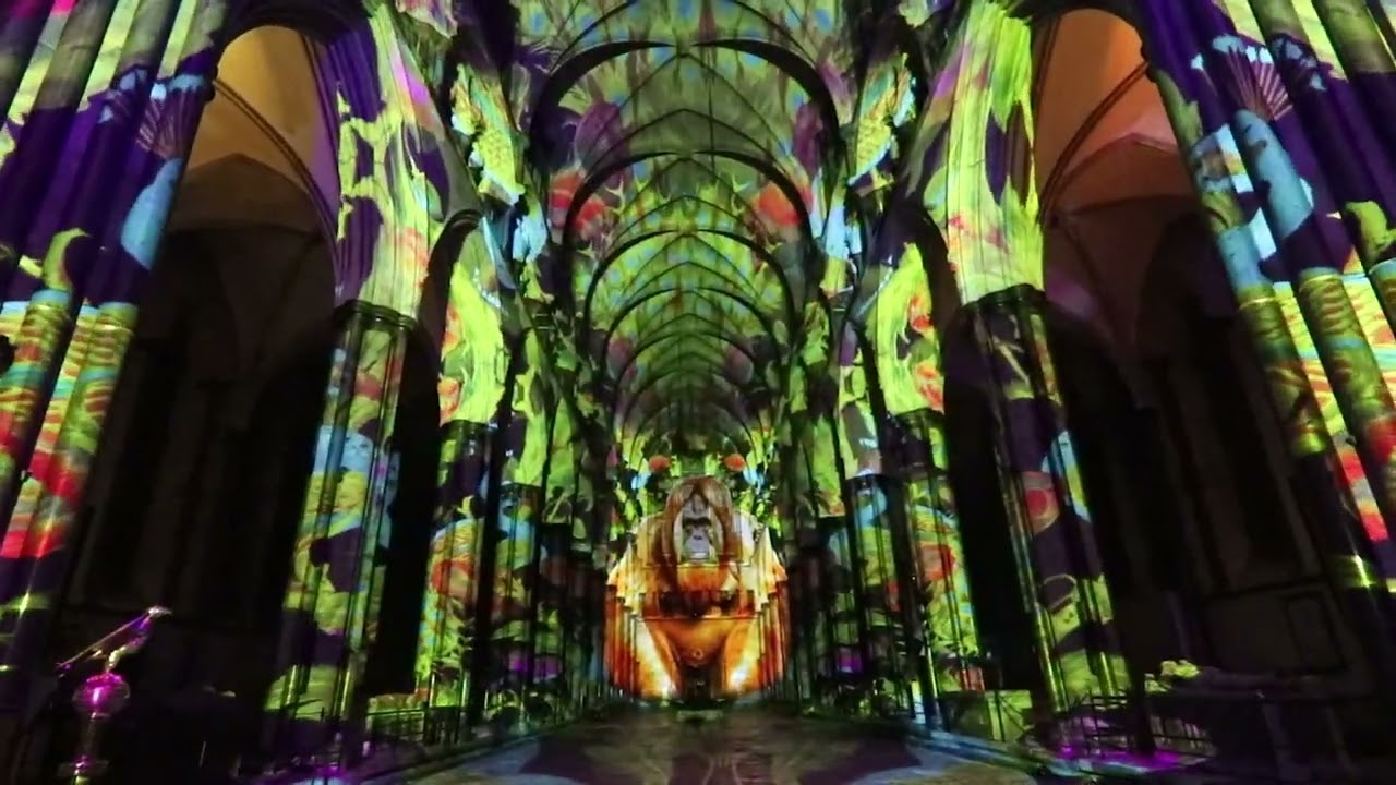 Luxmuralis' Sarum Lights 2024: 'Time' at Salisbury Cathedral (World premier of Time by Luxmuralis)