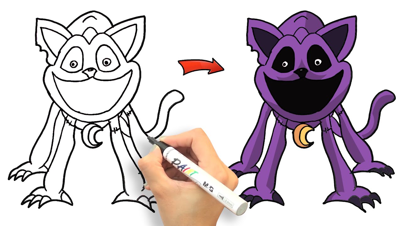 How To Draw Monster CatNap | Poppy Playtime