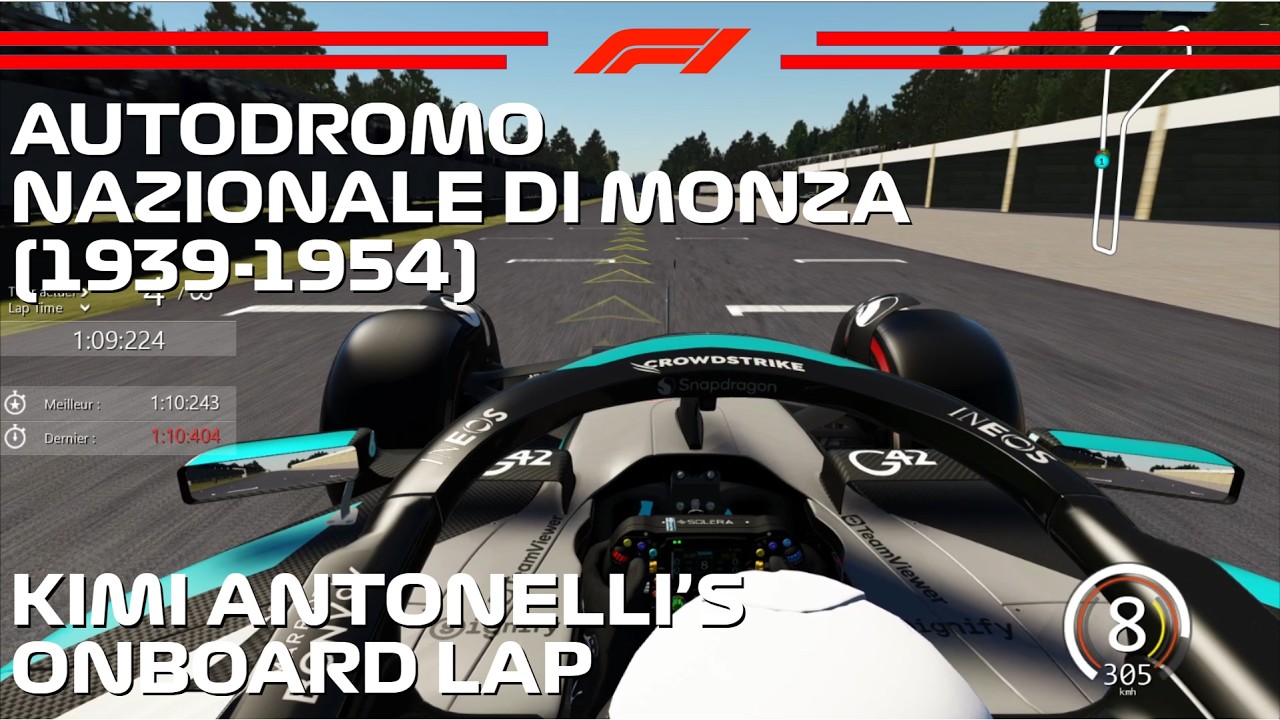 F1 2025 Autodromo nazionale di Monza (1939-1954) | Kimi Antonelli Onboard - Assetto Corsa