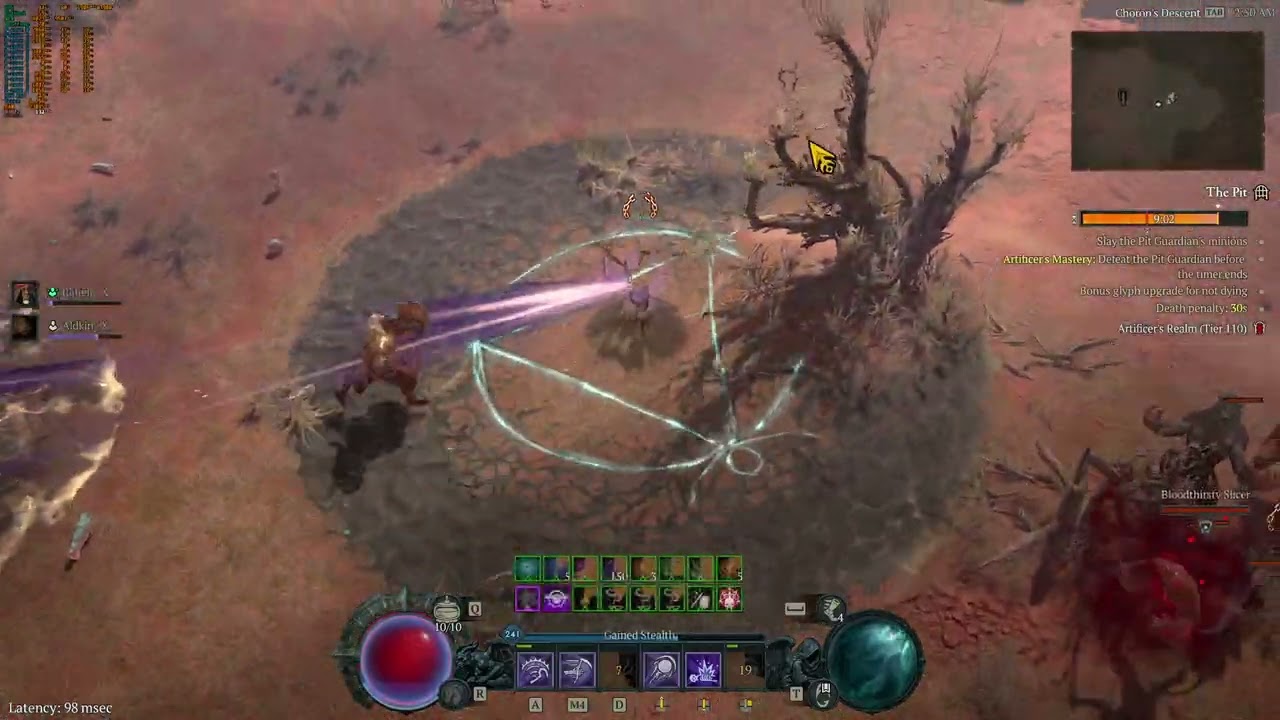 [Diablo 4] (Season 9) Pit 110 clear - Shadowblight Crit Necro