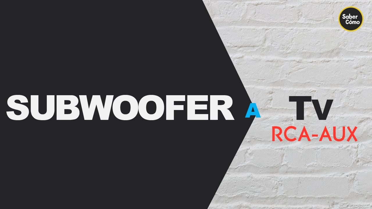 Como Conectar Subwoofer a TV (RCA y Aux)
