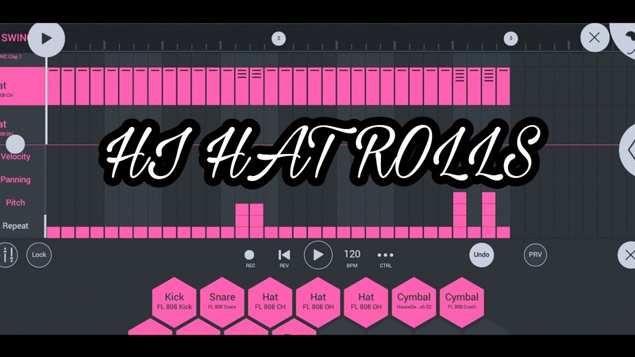 How to make HI HAT Rolls in FL Studio Mobile [Mobile Studio]