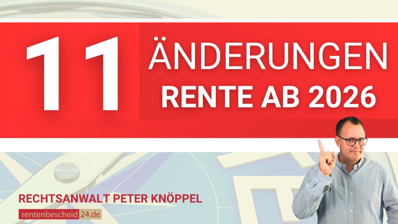 Rente 2026: 11 wichtige Änderungen für Rentner ab 2026