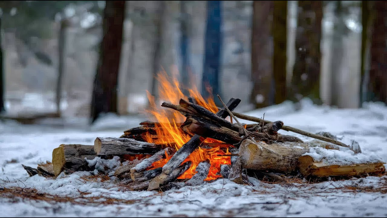 Quiet Winter Nights by the Fire | Gentle Crackling for Anxiety Relief