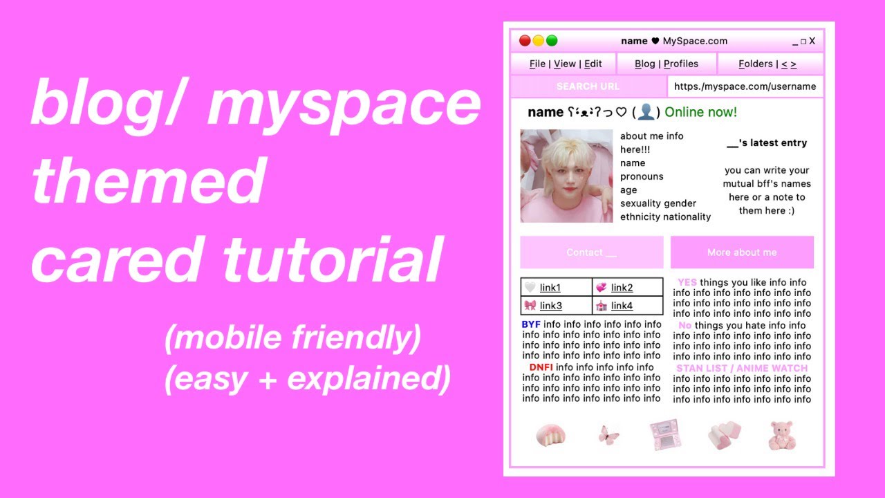 MOBILE-FRIENDLY BLOG / MYSPACE THEMED CARRD TUTORIAL | EASY STEP-BY-STEP