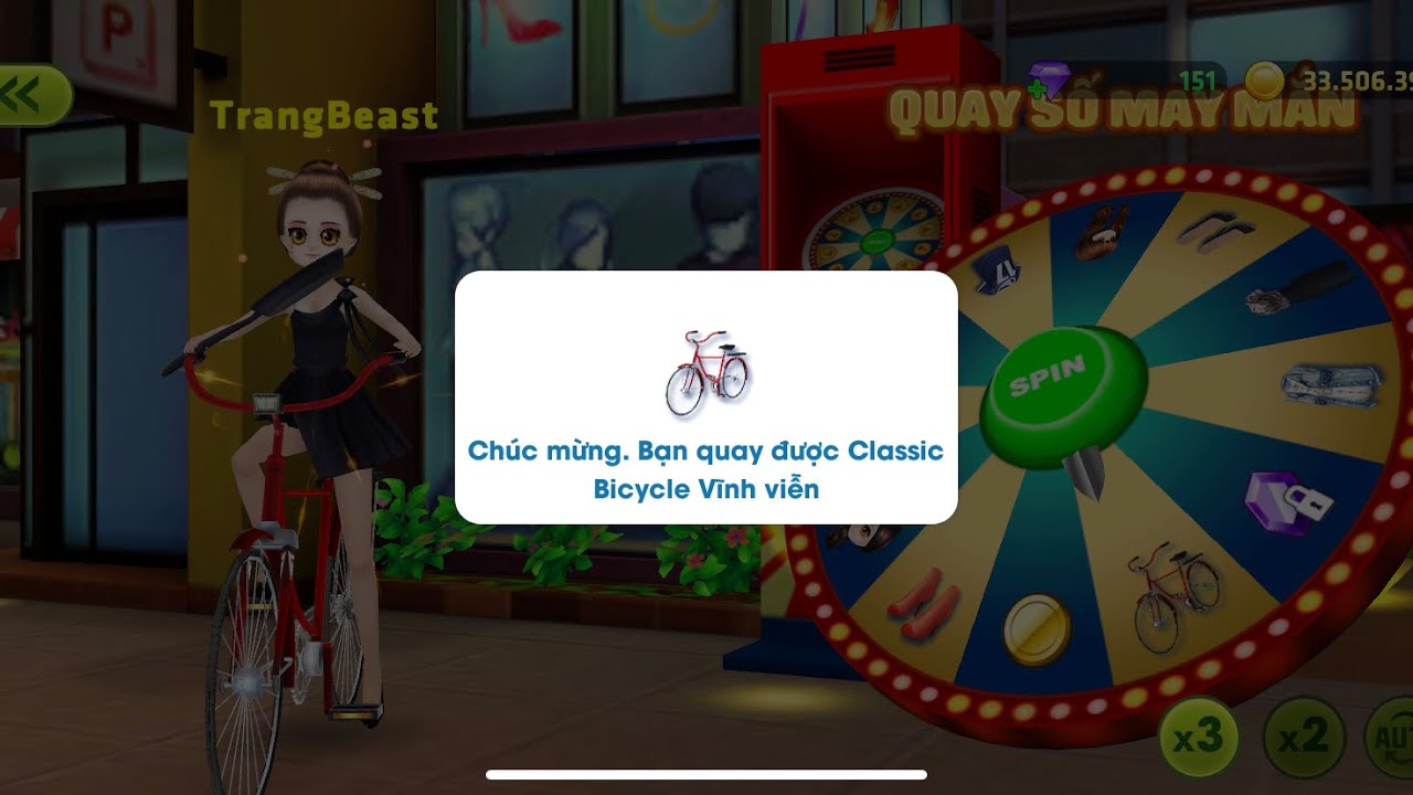 Hướng dẫn quay số AM2, Quay số trúng Classic Bicycle( Avatar Musik )