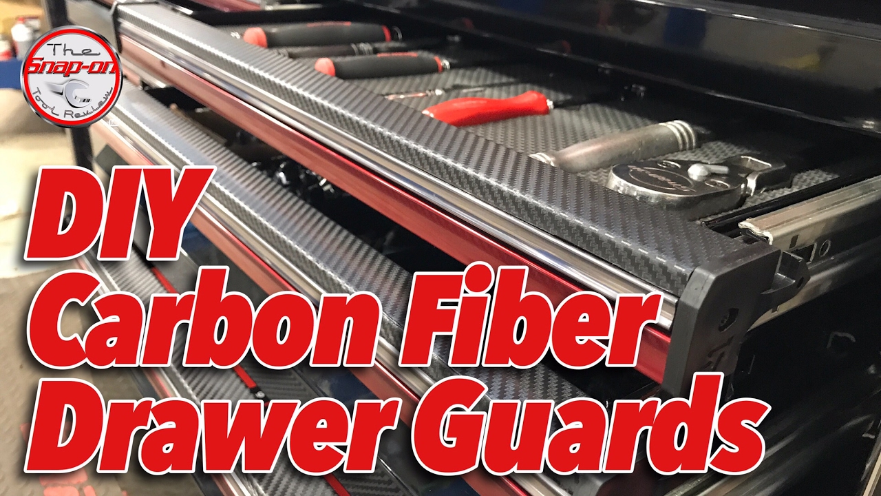 CHEAP DIY Snap-on Toolbox Drawer Edge Guards (Carbon Fiber Wrap)