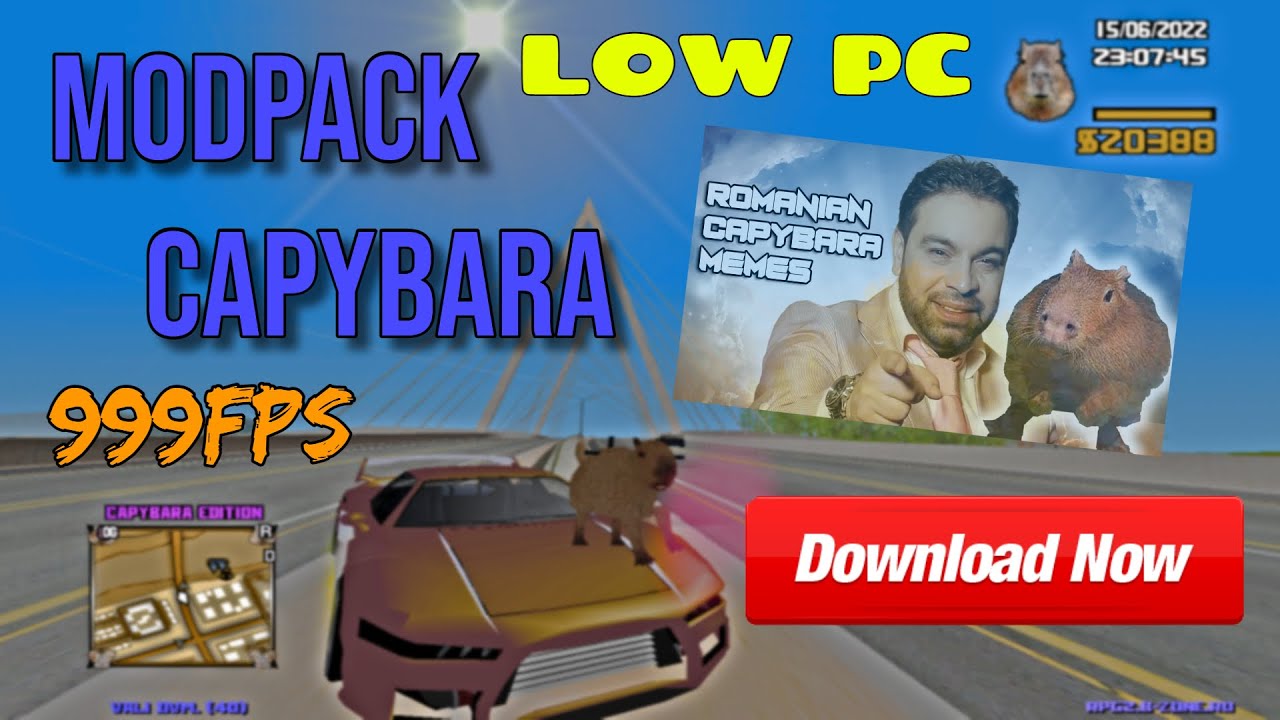 Modpack CAPYBARA🔝SAMP ✔️Low PC 🟢999FPS✅