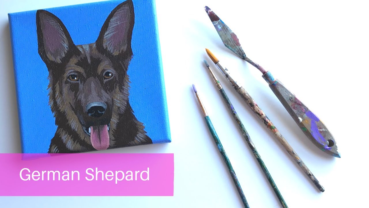 How to Paint a German Shepherd Step by Step