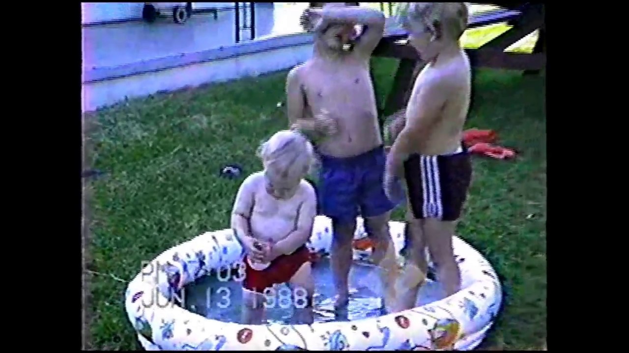 1988-6 Playing in the kiddie pool