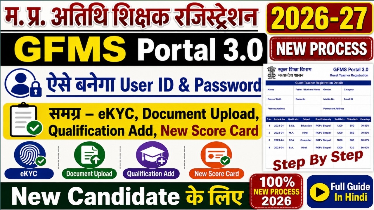 MP Guest Faculty Registration 2026 | Guest Teacher Education Portal 3.0 Registration Step-by-Step