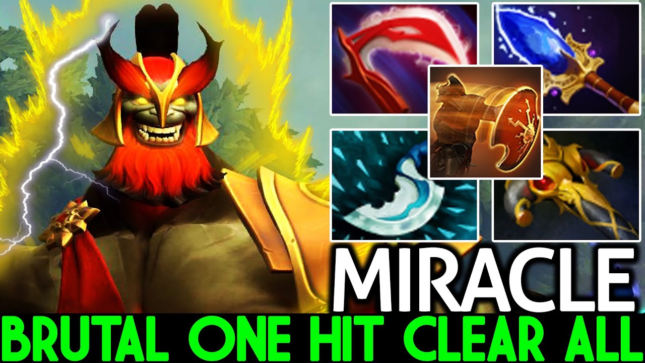 MIRACLE [Mars] Crazy God's Rebuke One hit Clear All Cancer Build 7.25 Dota 2