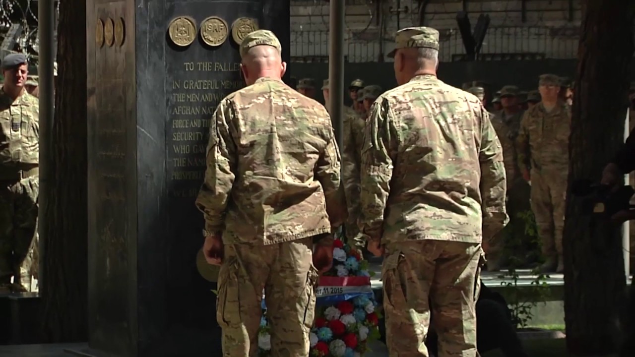 9/11 Wreath Laying Ceremony Held at Resolute Support HQ in Kabul, Afghanistan