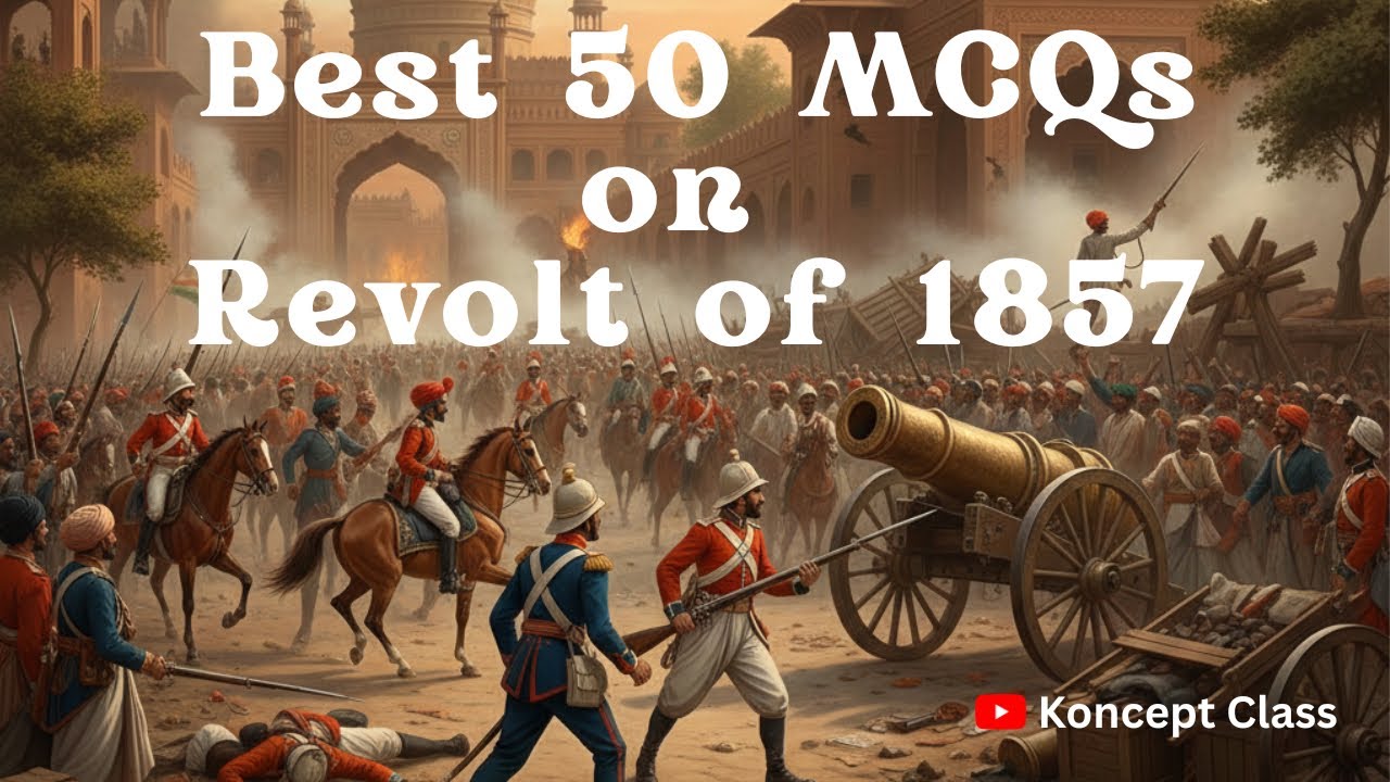 Top 50 MCQ on Revolt of 1857 | @koncept_class.