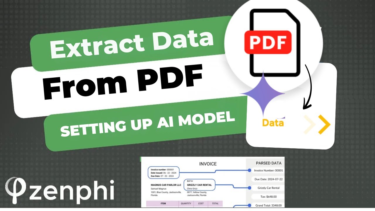 Extract Data From PDF | Set Up AI Model In Zenphi In 1 Click