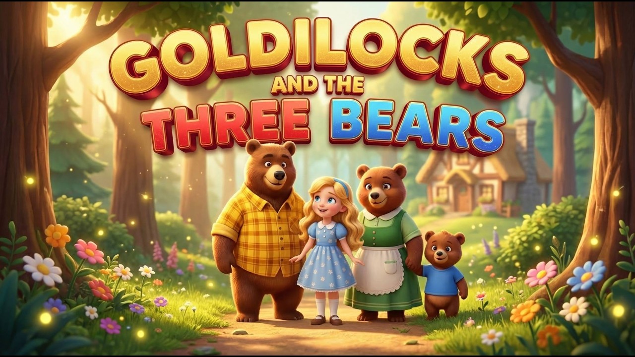 Goldilocks and the three bears | 3D Animated story for Kids | Bedtime Story| 3D Cartoon for kids