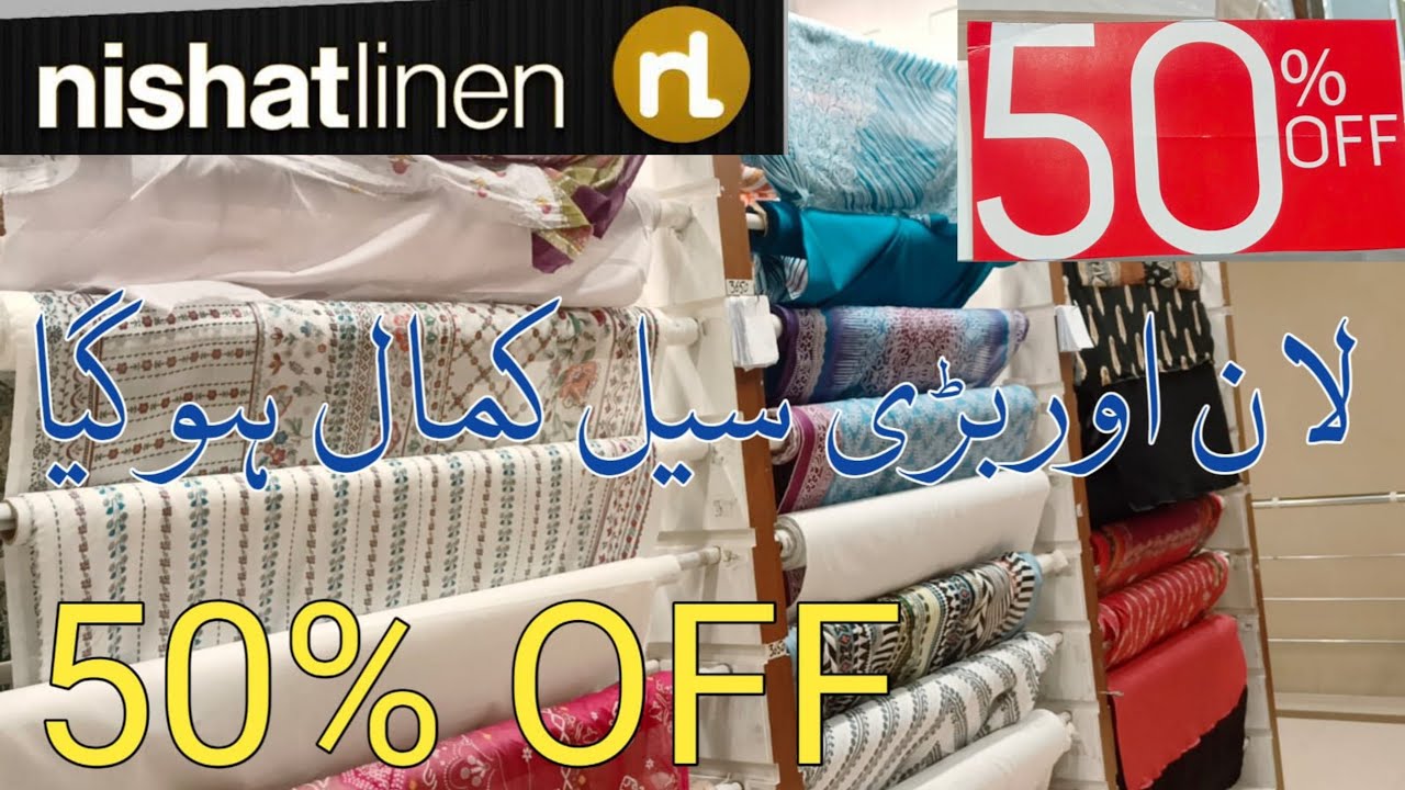 Nisha linen summer sale 50% off ||  nishatlinen sale today