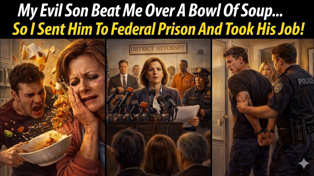 My Evil Son Beat Me Over A Bowl Of Soup... So I Sent Him To Federal Prison And Took His Job!