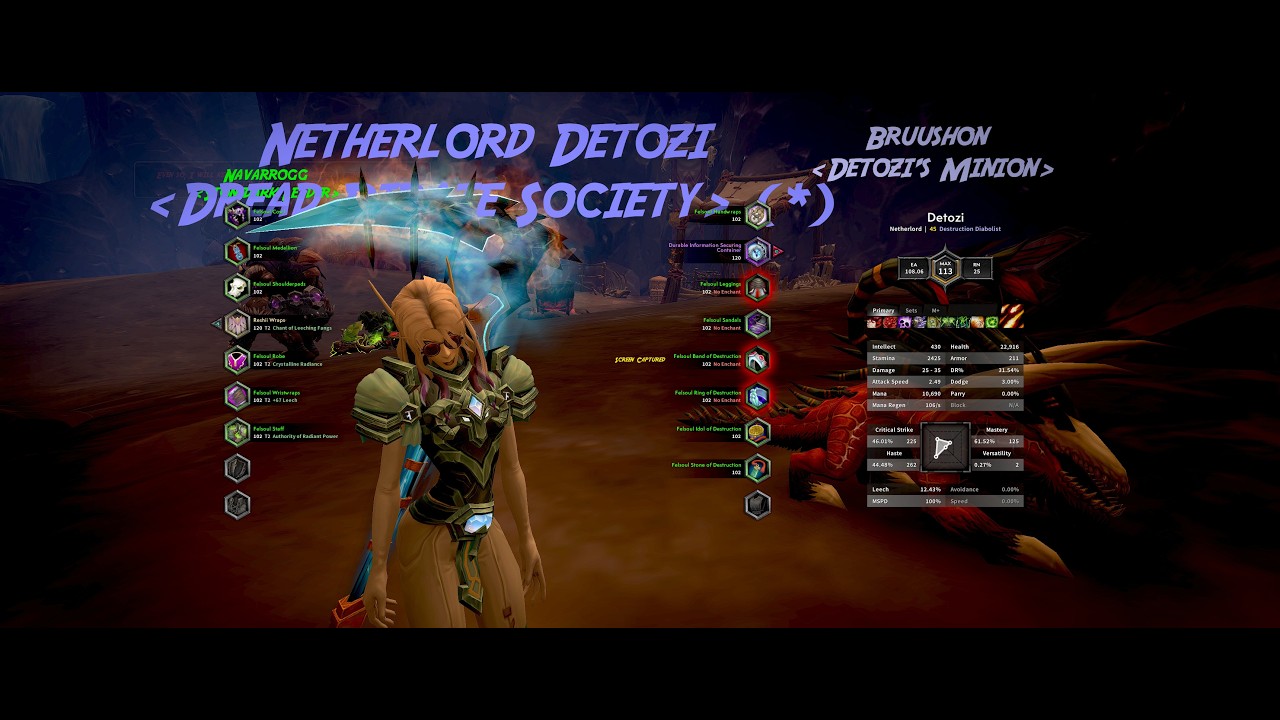Extra Credit - Destruction Warlock - Feltotem's Fall (12.0.0)