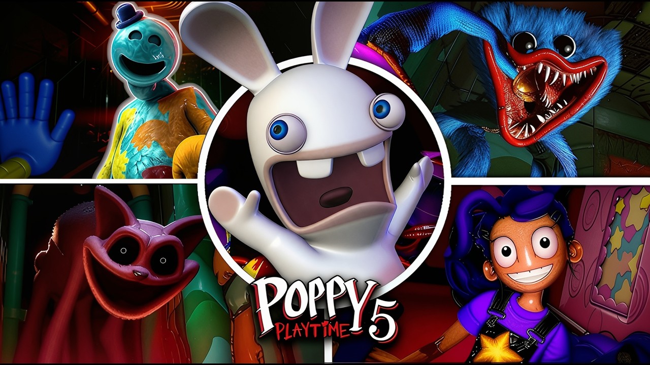 Rabbbid VS All Bosses In Poppy Playtime (Chapters 1-5)