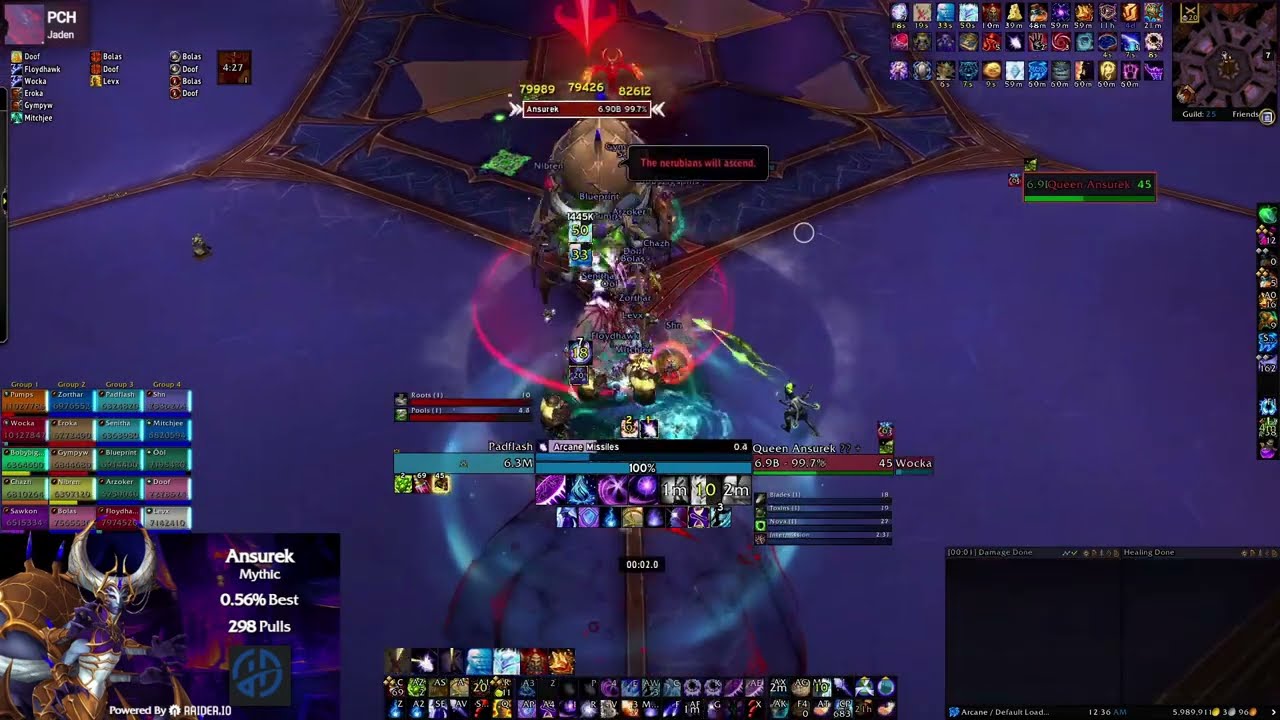 Honestly vs Mythic Queen Ansurek | World 13th  | Arcane Mage PoV