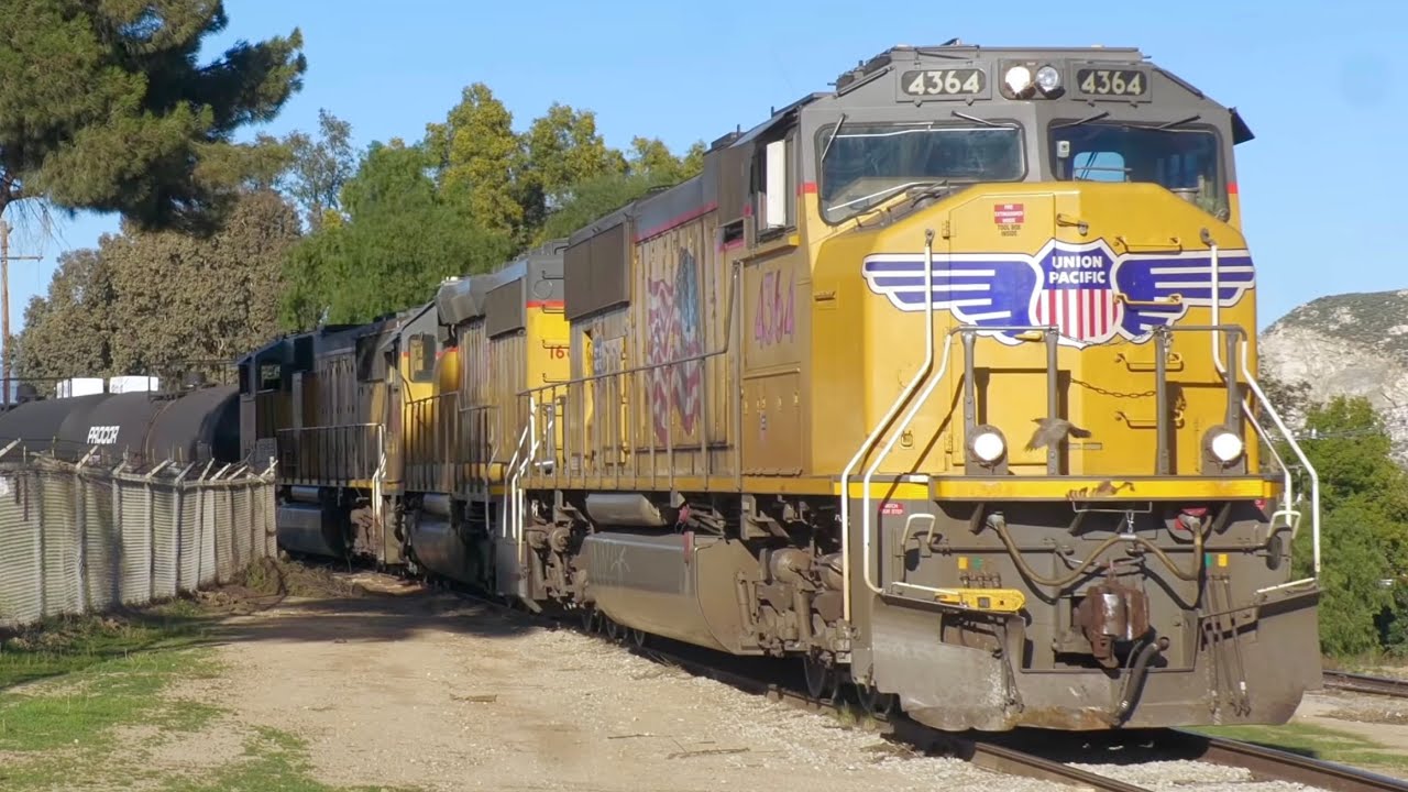 Overpowered Local Train? SD70M and SD40N Lashup on Union Pacific Crestmore Job LOB34 12/8/2025