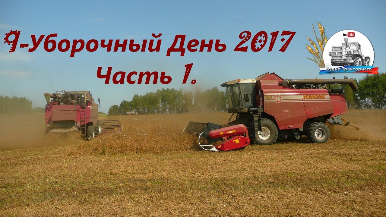 Уборка 2017! Первая встреча комбайнов с горохом! Жесть как пыльно!!!