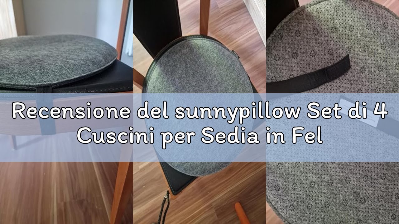 Recensione del sunnypillow Set di 4 Cuscini per Sedia in Feltro rotondo Ø 36cm - Comodi Cuscini in F