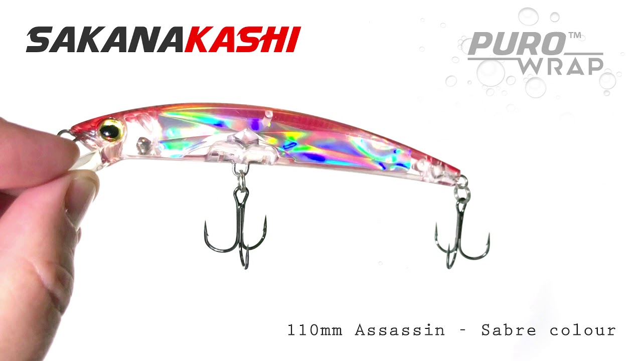 SakanaKashi&trade; Hard Body Mangrove Jack / Barramundi Lure - 110mm Assassin (Sabre) Puro Wrap&trade;