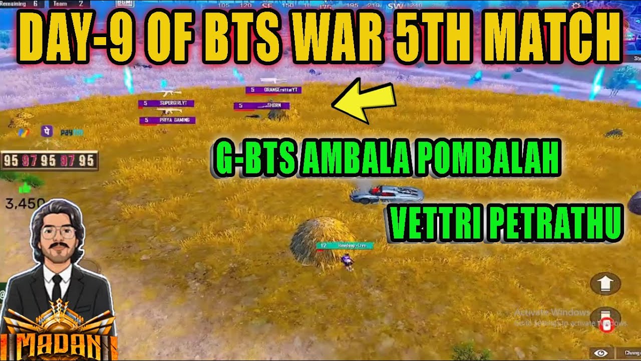 9TH DAY OF WAR FIRST G-BTS TIMEAMBALA POMBALA TEAM VETTRI  TIE BREAKER MATCH FINAL DECISION #btswar
