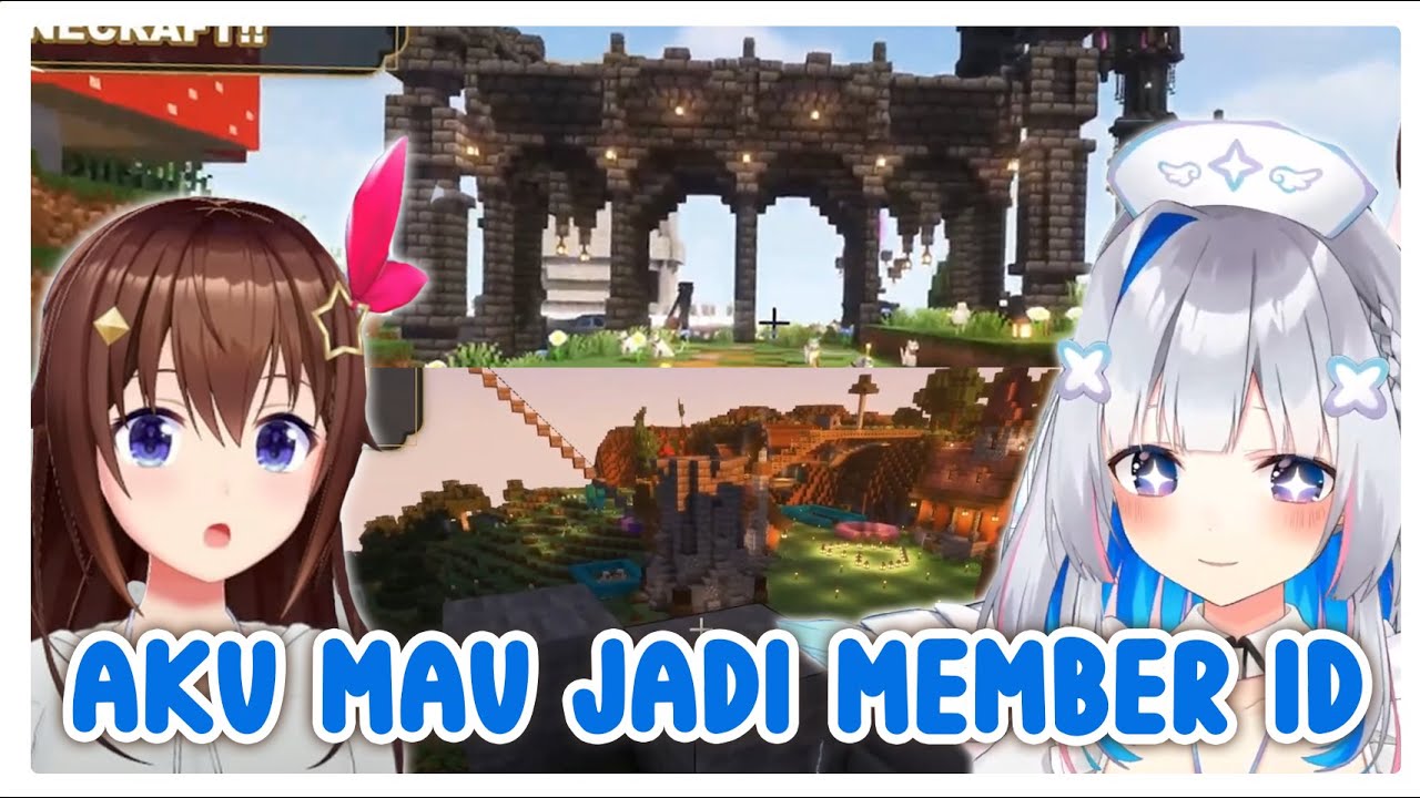 KANATA Dan SORA Berkunjung Ke Desa HOLO ID Di New Server | (Hololive Clips)